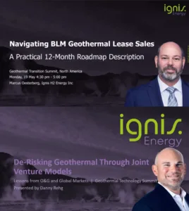 Ignis presents at Geothermal Transition Summit